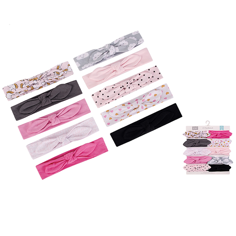 美國 Luvable Friends - 甜蜜寶貝嬰幼兒新生兒髮帶10入組-白雲愛心