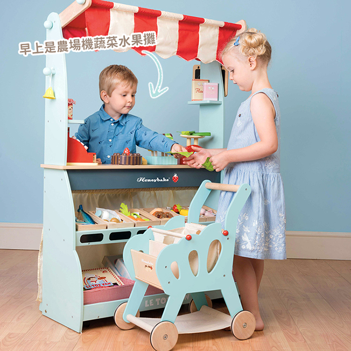 英國 Le Toy Van - 市集咖啡攤位大型玩具組