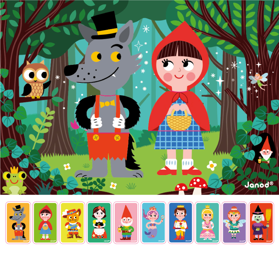 法國Janod - 磁鐵遊戲書-童話故事