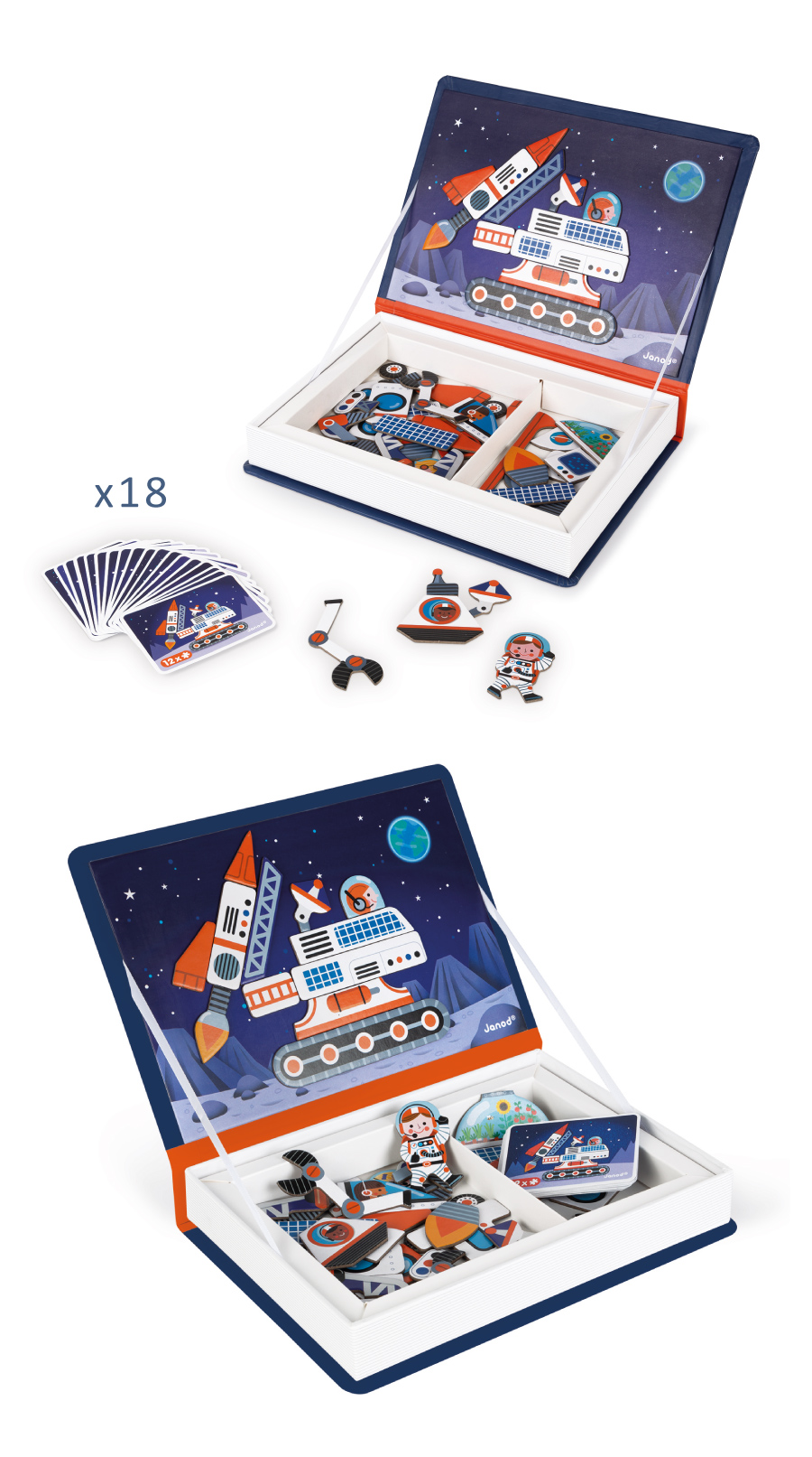 法國Janod - 磁鐵遊戲書-太空探險