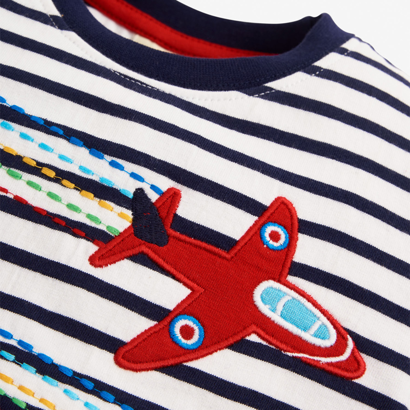 英國 JoJo Maman BeBe - 超優質嬰幼兒/兒童100％純棉短袖上衣/T-shirt/動物T-戰鬥機分隊