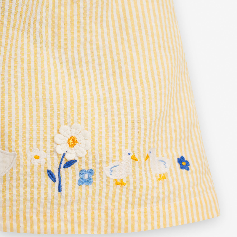 英國 JoJo Maman BeBe - 超優質嬰幼兒/兒童100％純棉短袖洋裝-甜蜜花園