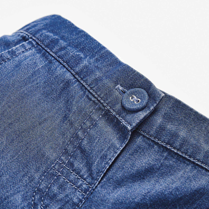 英國 JoJo Maman BeBe - 超優質嬰幼兒/兒童100% 純棉短褲-牛仔藍