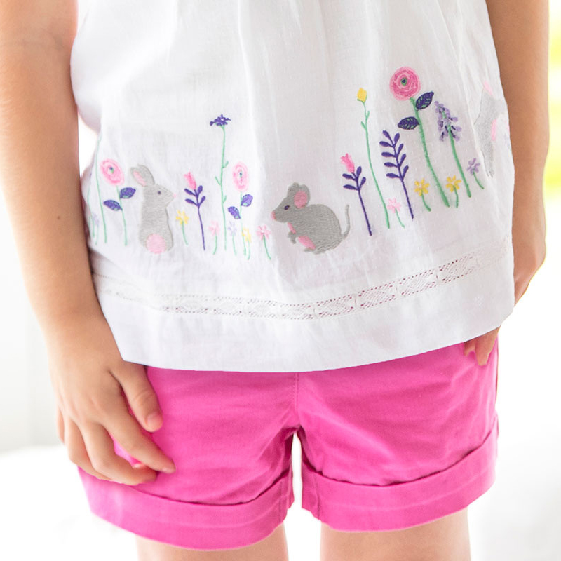 英國 JoJo Maman BeBe - 超優質嬰幼兒/兒童100% 純棉短褲-桃紅