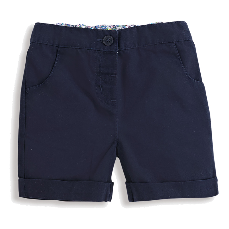 英國 JoJo Maman BeBe - 超優質嬰幼兒/兒童100% 純棉短褲-深藍