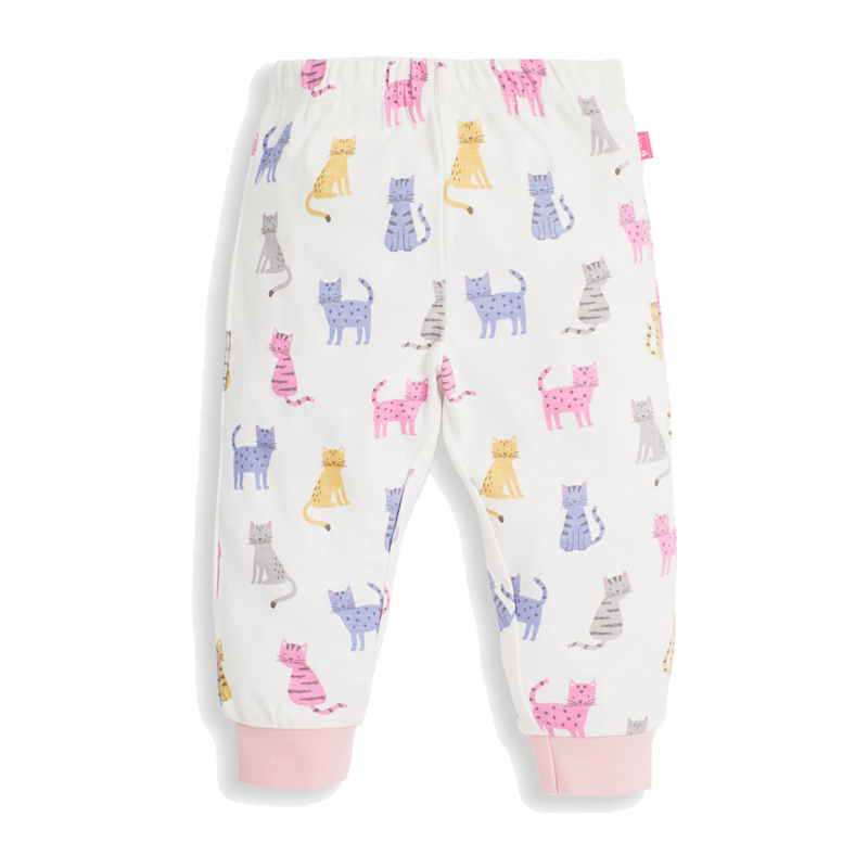 英國 JoJo Maman BeBe - 超優質嬰幼兒/兒童春夏100%純棉短袖家居服/睡衣2套組-貓的世界