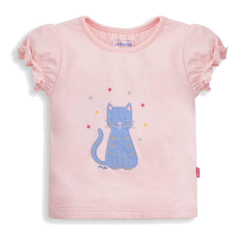 英國 JoJo Maman BeBe - 超優質嬰幼兒/兒童春夏100%純棉短袖家居服/睡衣2套組-貓的世界