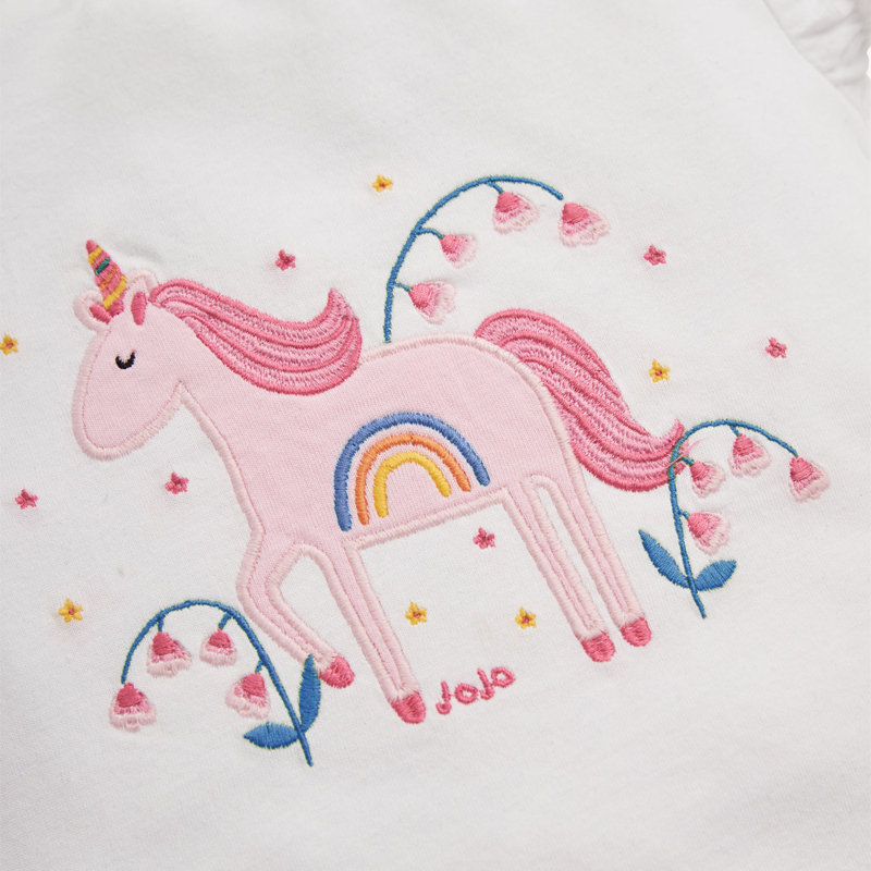 英國 JoJo Maman BeBe - 超優質嬰幼兒/兒童春夏100%純棉短袖家居服/睡衣2套組-粉色獨角獸