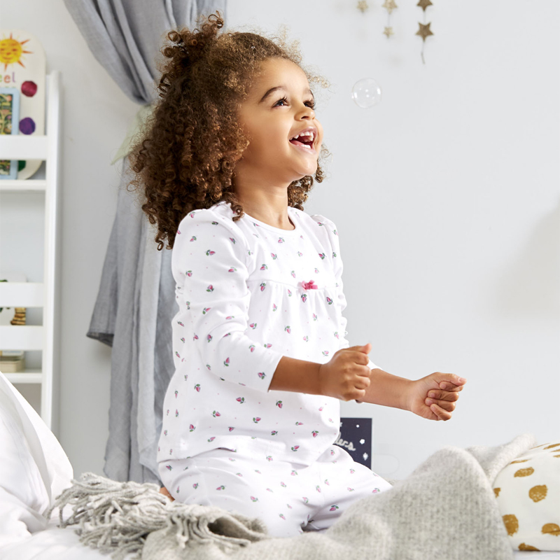 英國 JoJo Maman BeBe - 超優質嬰幼兒/兒童春夏100%純棉短袖家居服/睡衣2套組-粉色獨角獸