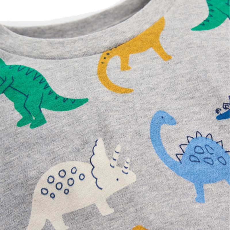 英國 JoJo Maman BeBe - 超優質嬰幼兒/兒童春夏100%純棉短袖家居服/睡衣2套組-藍色暴龍