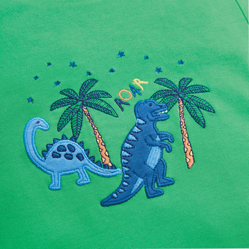 英國 JoJo Maman BeBe - 超優質嬰幼兒/兒童春夏100%純棉短袖家居服/睡衣2套組-藍色暴龍