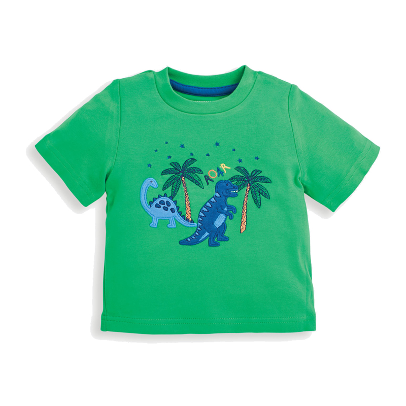 英國 JoJo Maman BeBe - 超優質嬰幼兒/兒童春夏100%純棉短袖家居服/睡衣2套組-藍色暴龍