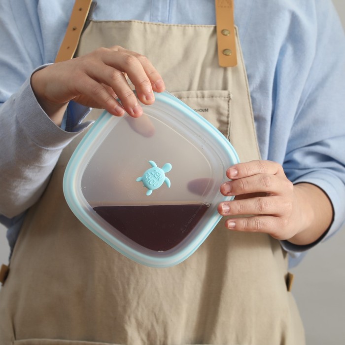 仁舟淨塑｜矽密盒2.0 長形綠矽龜600ml