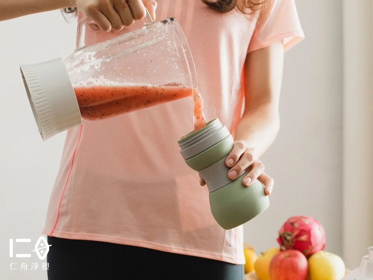 仁舟淨塑 - 矽密咖啡杯/矽膠摺疊杯/環保杯/隨行杯 2.0版-森情綠-500ml