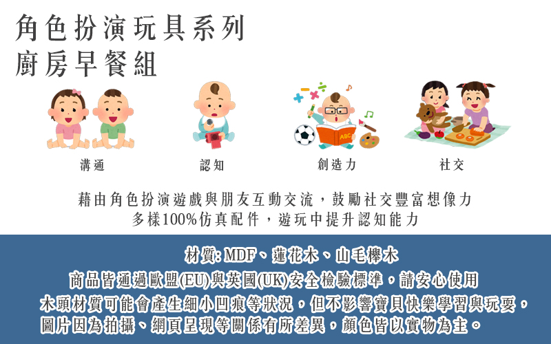 英國 JoJo Maman BeBe - 家家酒/角色扮演玩具-廚房早餐組