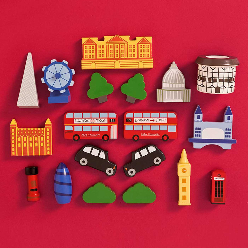 英國 JoJo Maman BeBe - 益智/五感玩具_實木系列-城市旅行