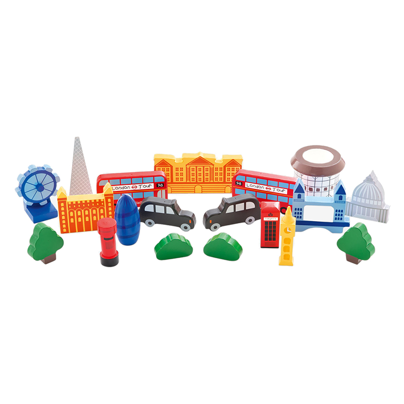 英國 JoJo Maman BeBe - 益智/五感玩具_實木系列-城市旅行