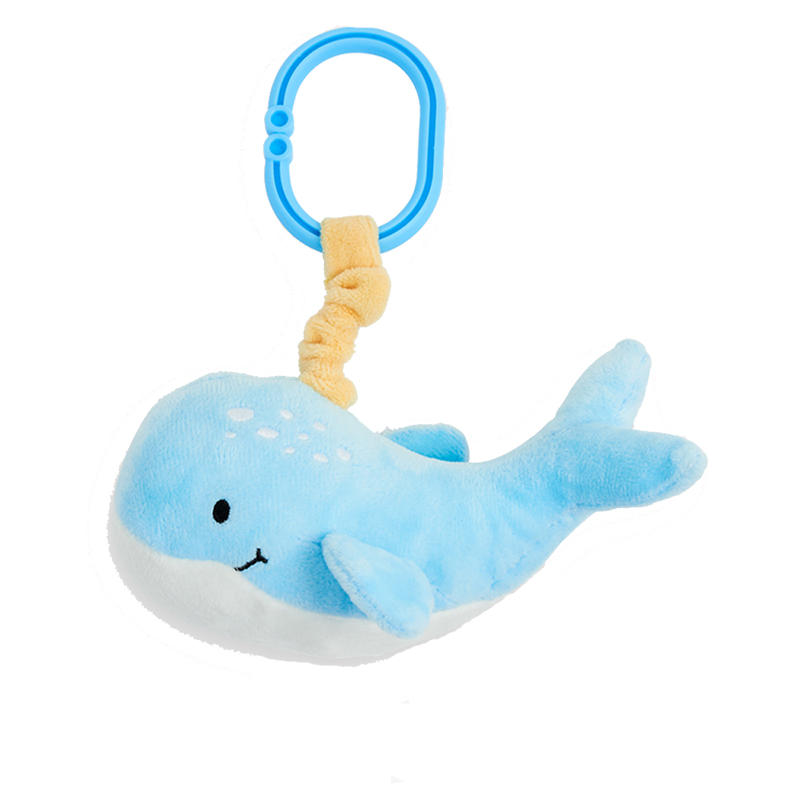 英國 JoJo Maman BeBe - 嬰兒床/推車安撫玩具_布玩系列-鯨魚