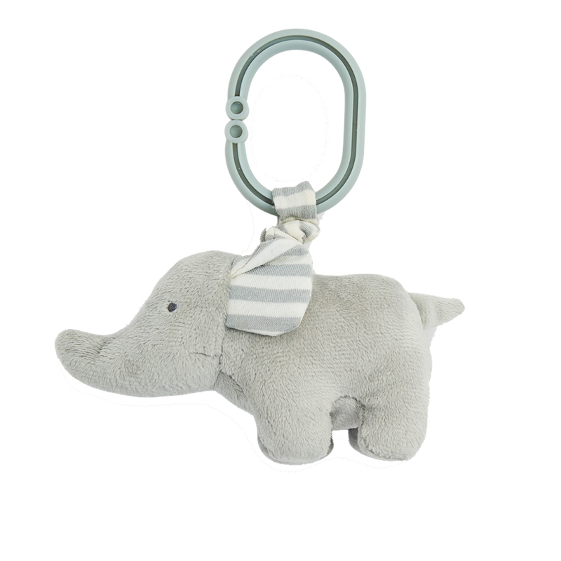 英國 JoJo Maman BeBe - 嬰兒床/推車安撫玩具_布玩系列-大象