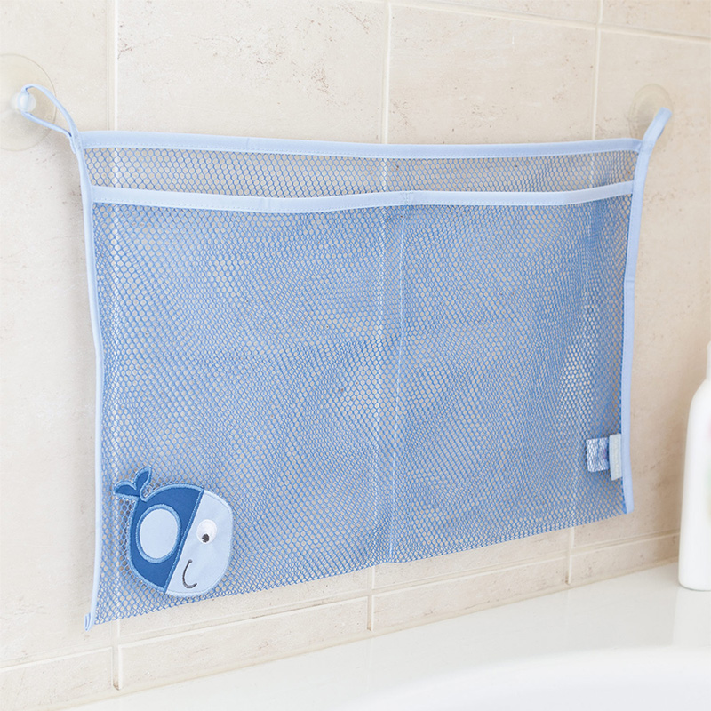 英國 JoJo Maman BeBe - 嬰幼兒沐浴/洗澡/戲水收納袋-藍色小魚