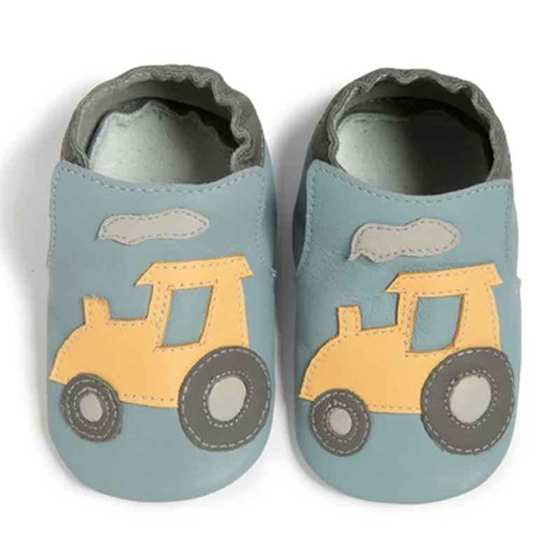 英國 shooshoos - 健康無毒真皮手工鞋/專業學步鞋/嬰兒鞋-拖拉機