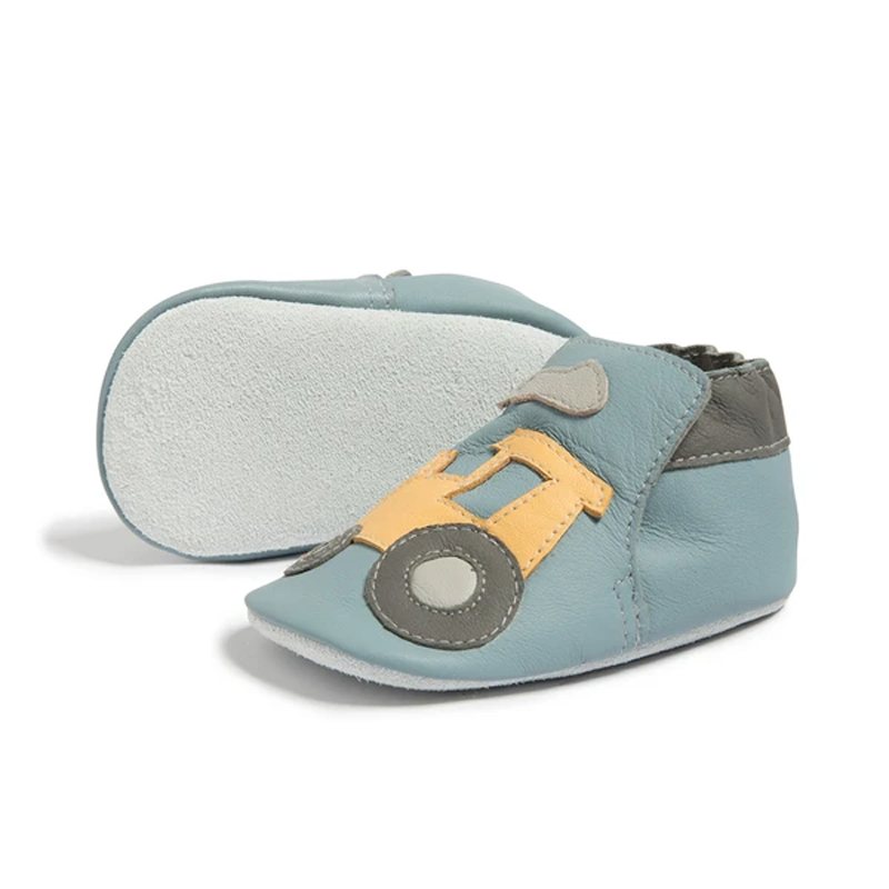 英國 shooshoos - 健康無毒真皮手工鞋/專業學步鞋/嬰兒鞋-拖拉機