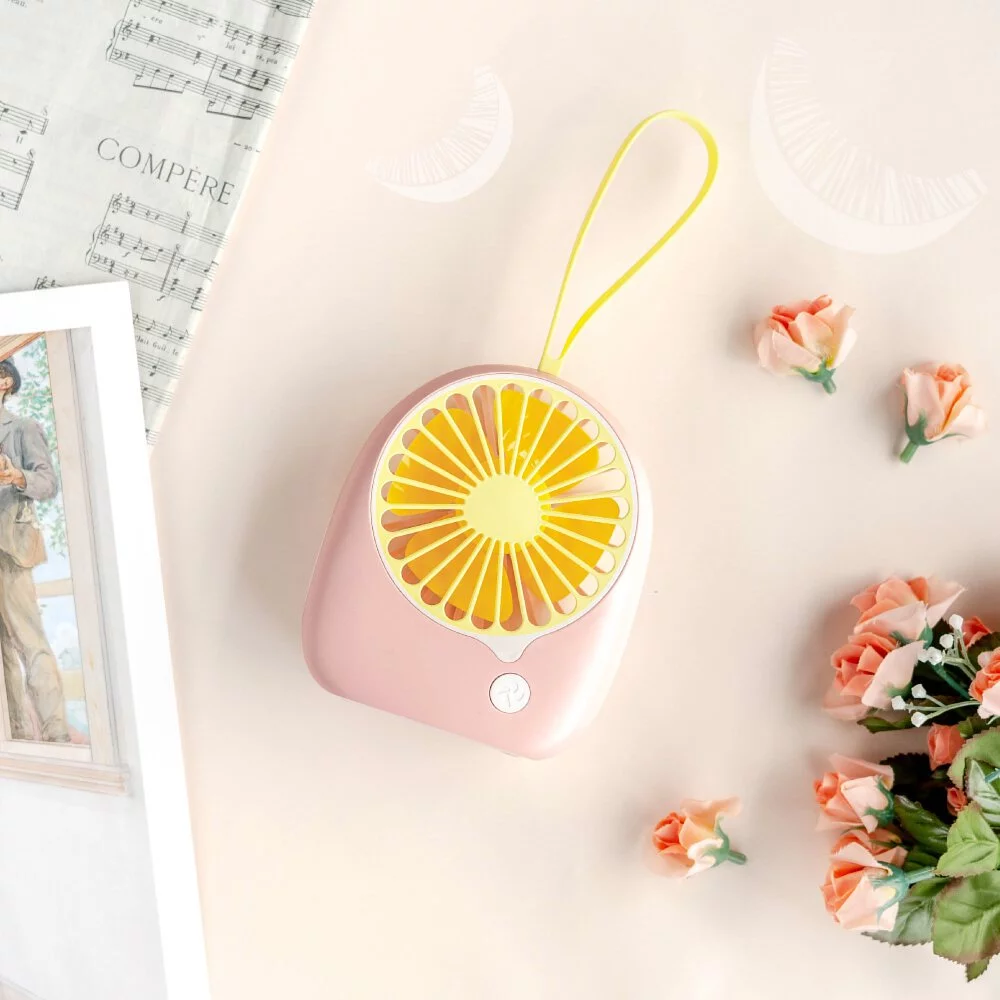 KINYO - USB手持小風扇 果漾系列-甜香蜜桃(UF-3183) (W126xH108xD47.5 mm)