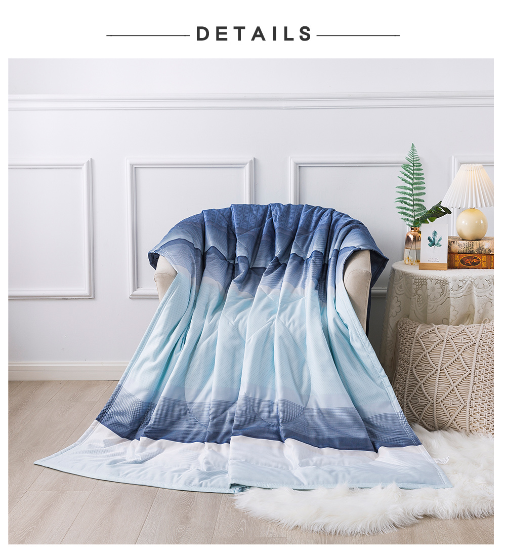 MIGRATORY 媚格德莉 - 可水洗透氣天絲涼被-蔚藍光影 (150x186cm)