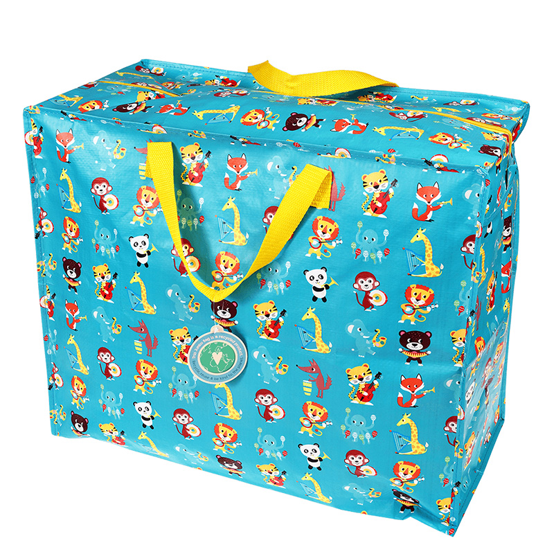 英國 Rex London - 衣物/棉被超大多功能防水環保收納袋/萬用袋-動物樂隊