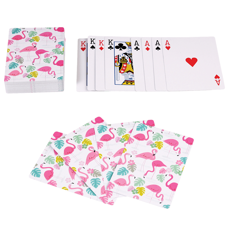 英國 Rex London - 鐵盒裝塑膠撲克牌/紙牌-火烈鳥