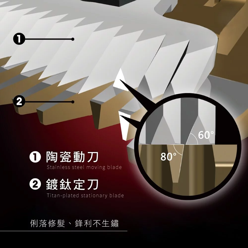 KINYO - 充插兩用專業精修電剪 (W4.3xH18xD4.3cm)