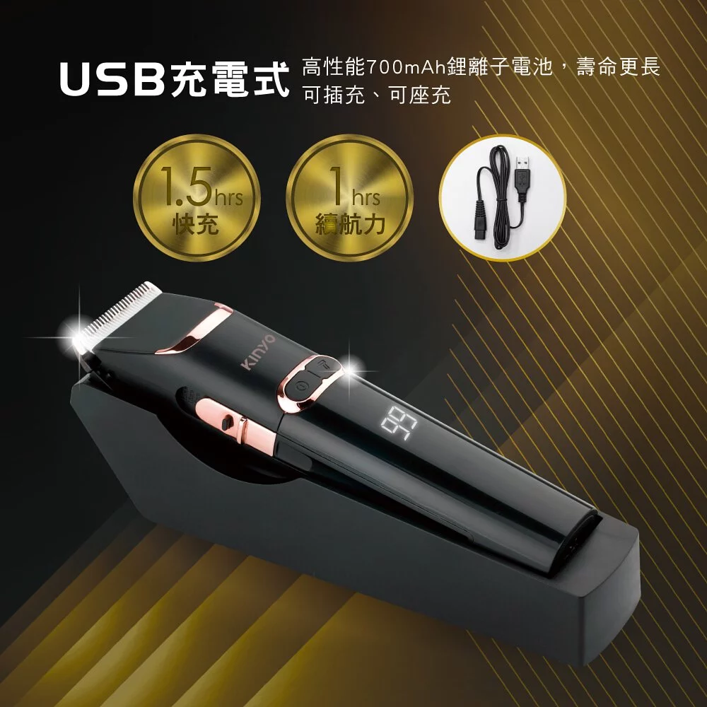 KINYO - 充插兩用專業精修電剪 (W4.3xH18xD4.3cm)