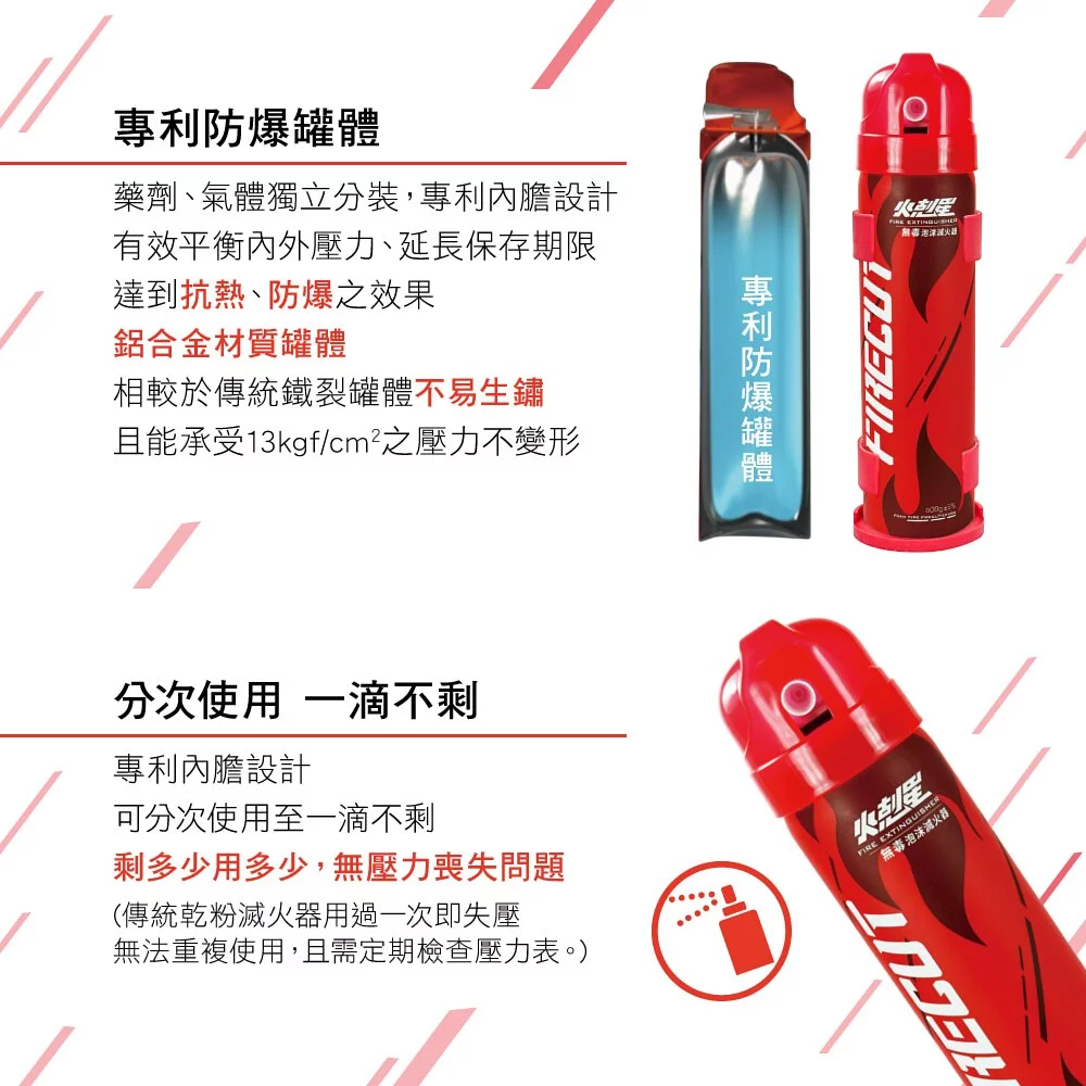 KINYO - 火剋星家用泡沫滅火器