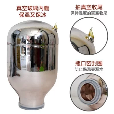 TROMSO - 巴黎香榭螺紋玻璃內膽保溫壺-優雅橘粉