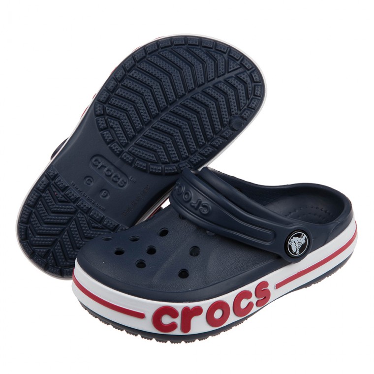 Crocs 卡駱馳Baya貝雅卡深藍色兒童布希鞋｜媽咪愛
