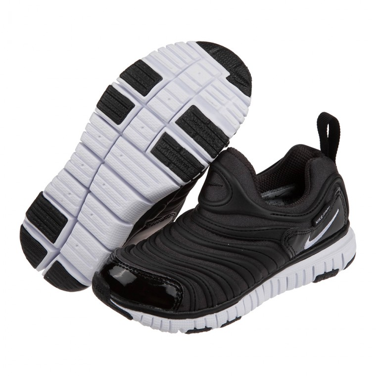 NIKE - Dynamo_Free_經典黑色毛毛蟲鞋兒童休閒鞋