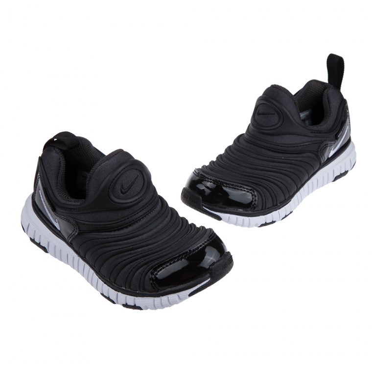 NIKE - Dynamo_Free_經典黑色毛毛蟲鞋兒童休閒鞋