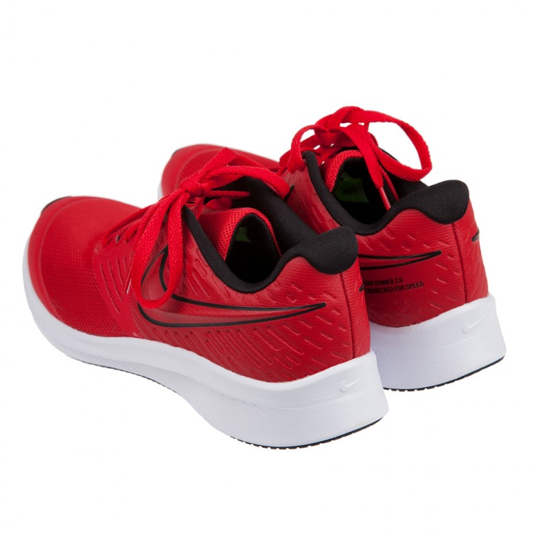NIKE - STAR_RUNNER2紅色網布大童成人慢跑鞋