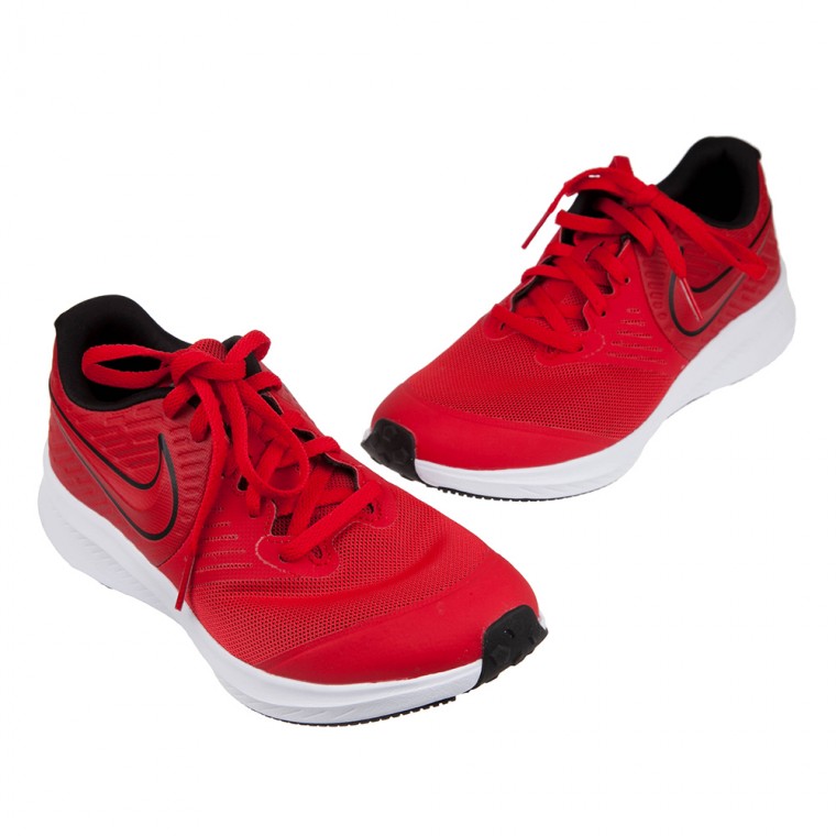 NIKE - STAR_RUNNER2紅色網布大童成人慢跑鞋