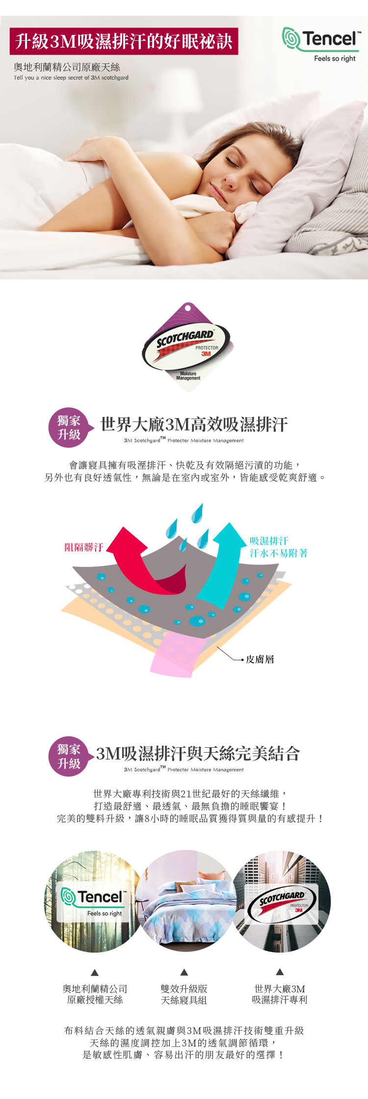 Pure One - 吸濕排汗天絲單人三件式床包鋪棉被套組-皇后品格 (105x186cm ±5%)-含床包+鋪棉兩用被套+枕套*1