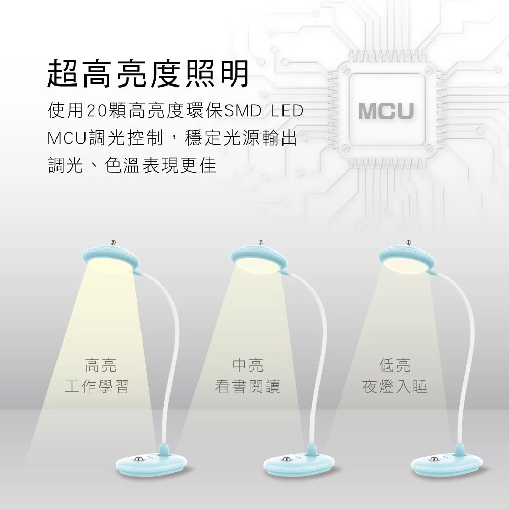 KINYO - 無線復古觸控LED檯燈-(內建鋰電池)-PLED413