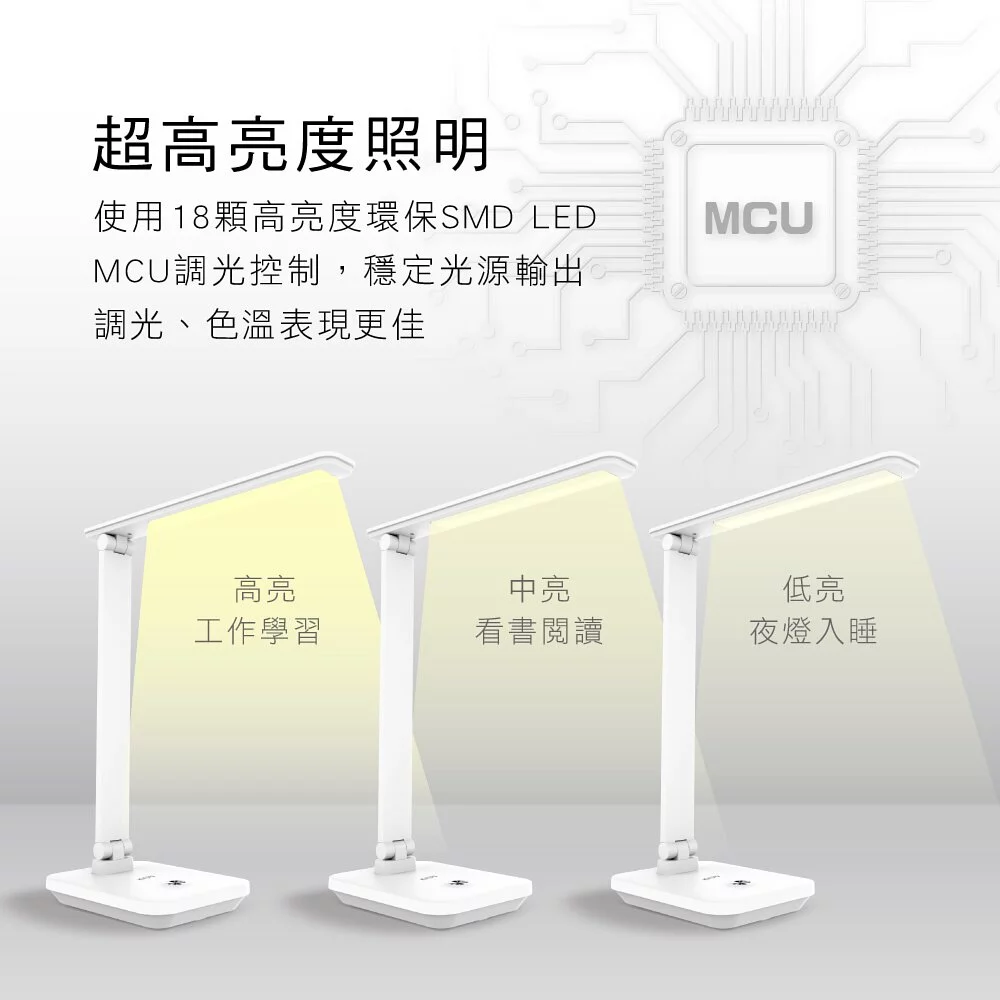 KINYO - 無線摺疊LED檯燈-(內建鋰電池)-PLED4189
