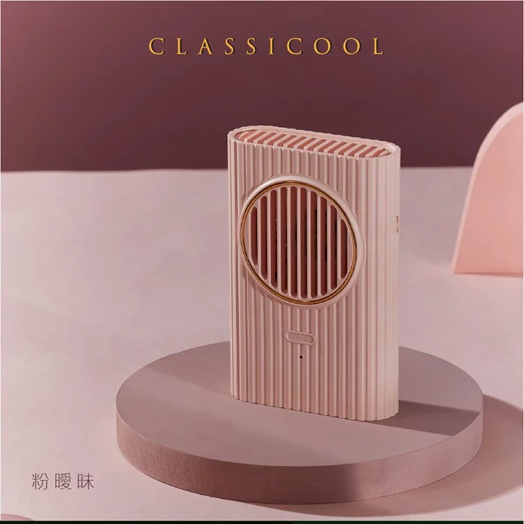 KINYO - 復刻3用輕巧掛脖扇(UF-176)-粉曖昧 (W83xH125xD30 mm)