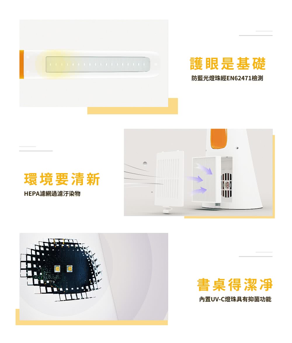 Dr-lite 愛德華醫生 - 呵護之光兒童護眼學習檯燈(獨家HEPA濾網設計)-送濾網一入