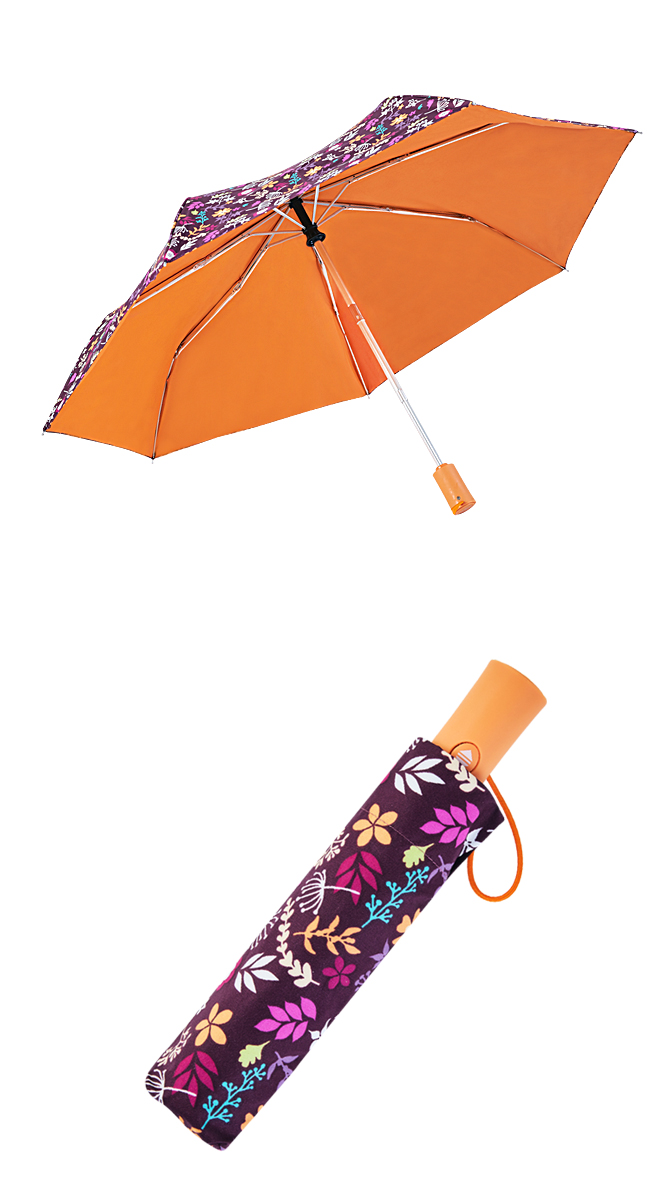 Rainstory - -8°降溫凍齡個人自動傘-紫戀花卉-自動開收傘