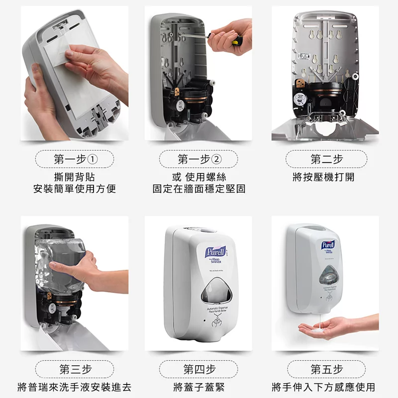 Purell ® 普瑞來 - TFX™自動感應機+乾洗手凝露補充罐-1200ml