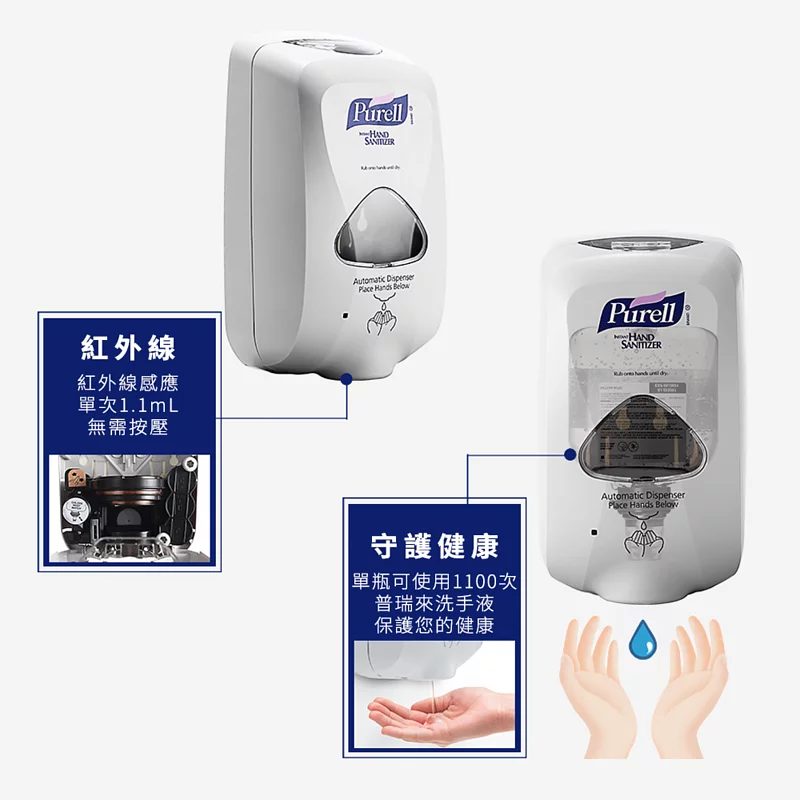 Purell ® 普瑞來 - TFX™自動感應機+乾洗手凝露補充罐-1200ml