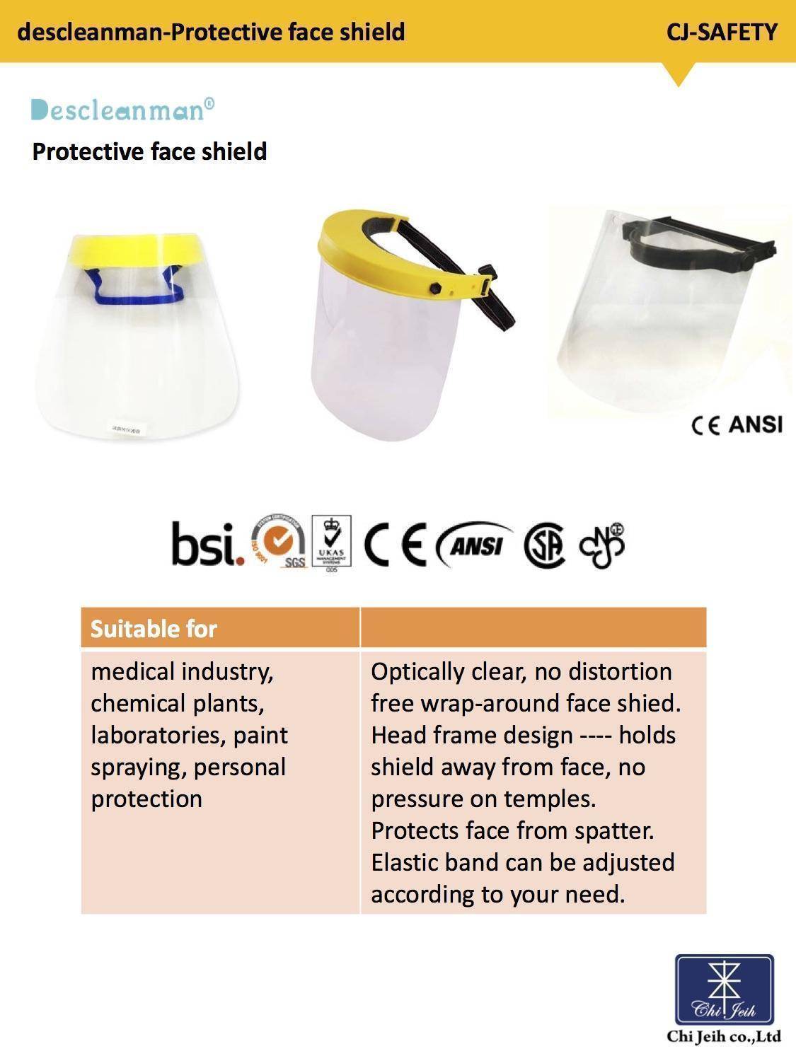 Descleanman® - 防護面罩-須自行DIY組裝 (非醫療用品)