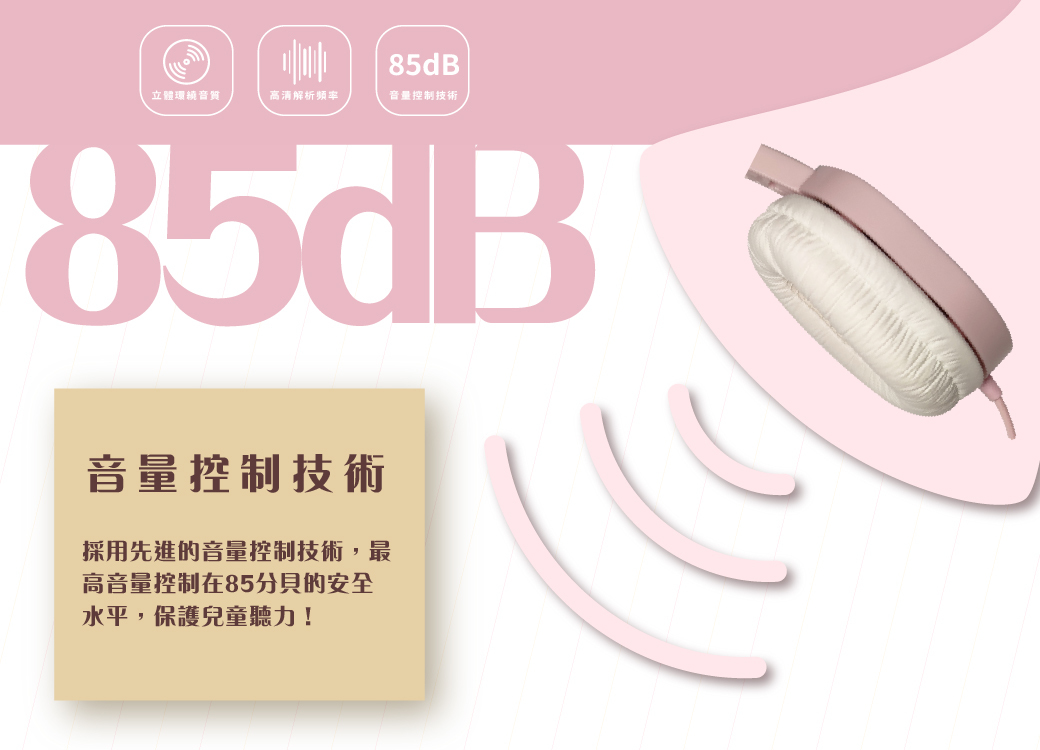 Hong Man - 三麗鷗系列 兒童耳機 麥克風款-大耳狗