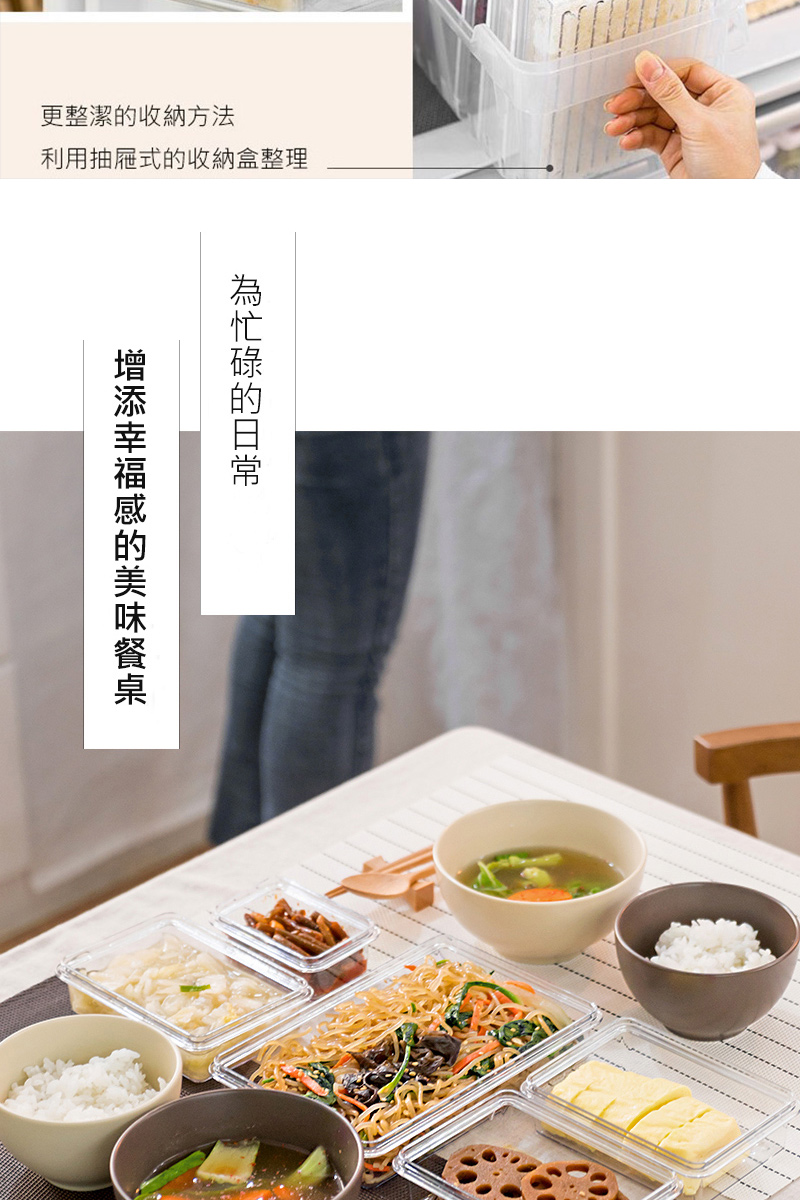 韓國昌信生活 - SENSE冰箱全系列收納盒-7號組-1300ml*1